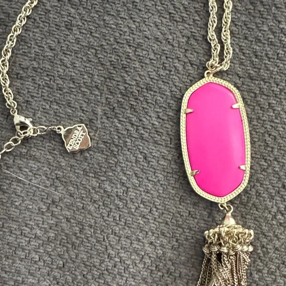 Kendra Scott Rayne Gold and Pink Pendant Necklace - Picture 2 of 8
